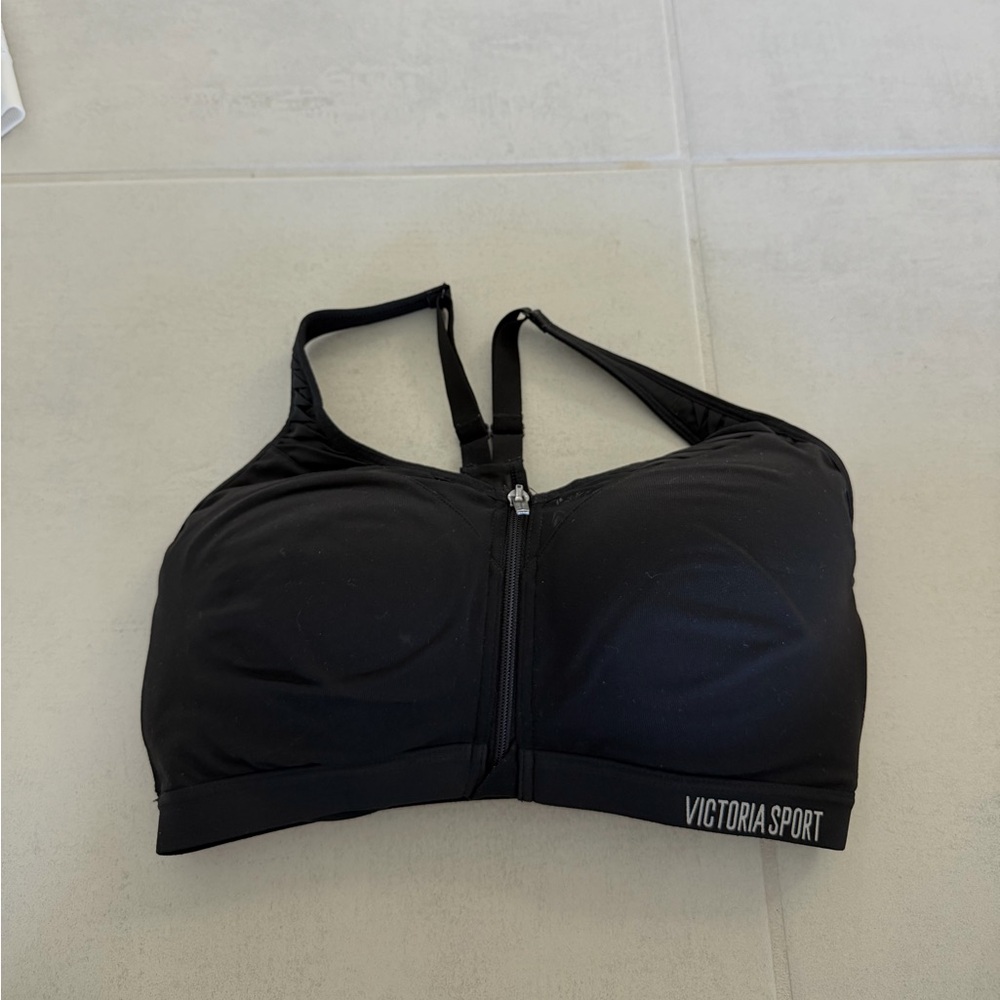 Victoria’s Secret Sport Front Zipped Black Sports Bra